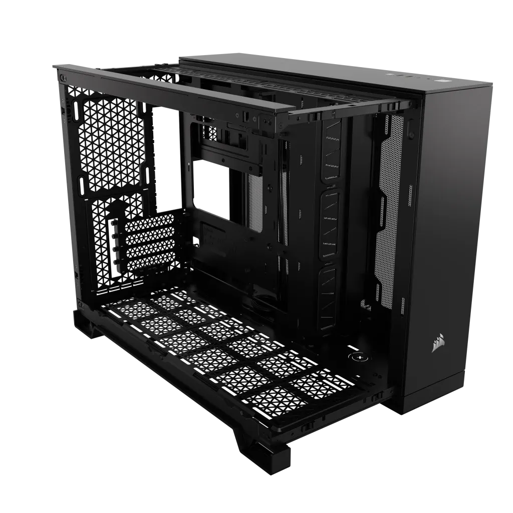 Corsair 2500D Airflow Black Mid-Tower Dual Chamber PC Case; 2X 3.5'' | 2X 2.5'' Drive Bays; Up To 360MM Radiator Compatible image 3