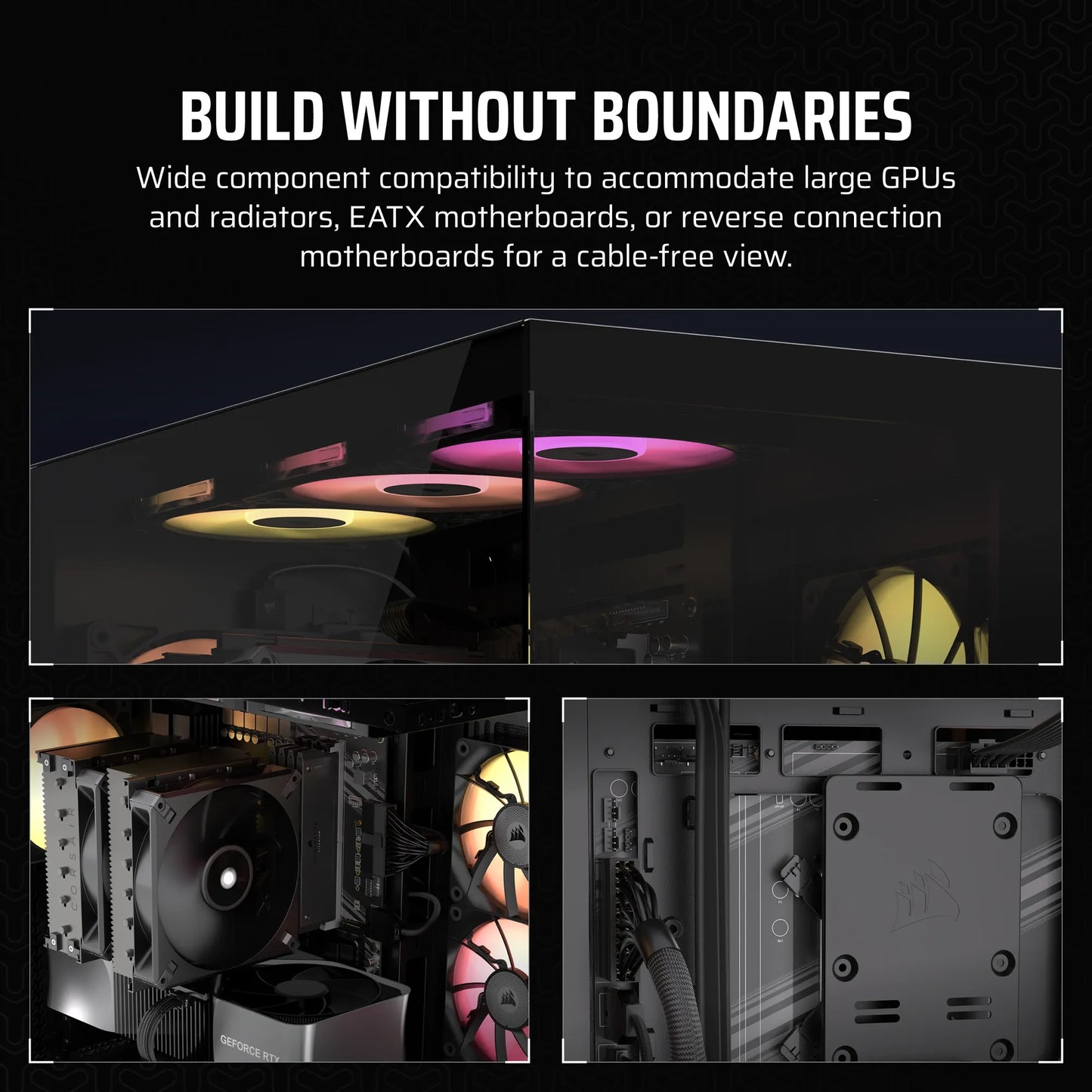 Corsair 3500X Tempered Glass Black Mid-Tower PC Case; 2X 3.5'' | 2X 2.5'' Drive Bays; Up To 360MM Radiator Compatible image 3
