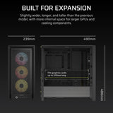 Corsair Frame 4000D RS ARGB Black Mid-Tower PC Case; 2X 3.5'' | 2X 2.5'' Drive Bays; Up To 360MM Radiator; 3X RS ARGB PWM Fans; image 2