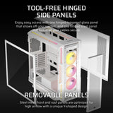 Corsair Icue Link 5000T Lx RGB Mid-Tower PC Case; White image 4