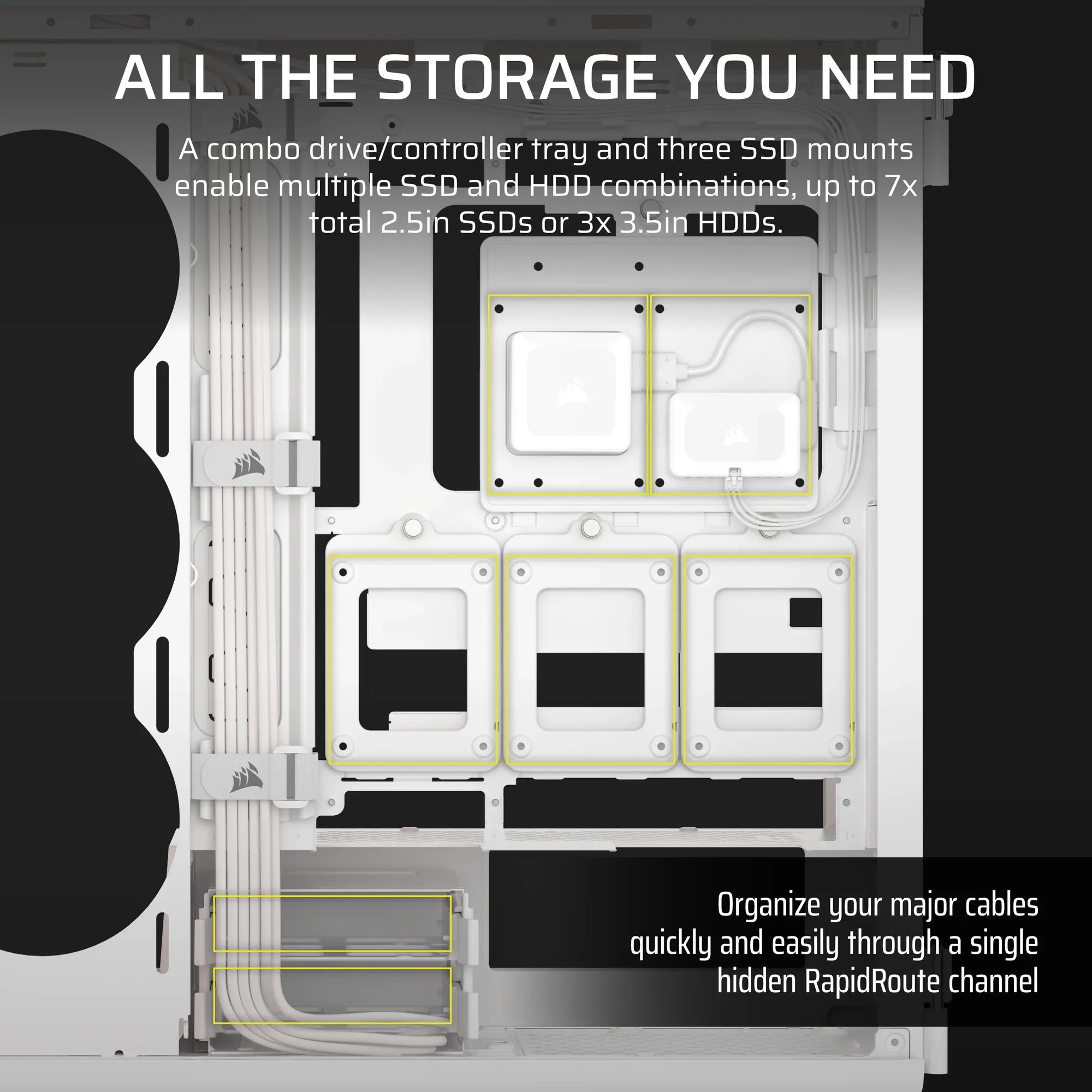 Corsair Icue Link 5000T Lx RGB Mid-Tower PC Case; White image 5