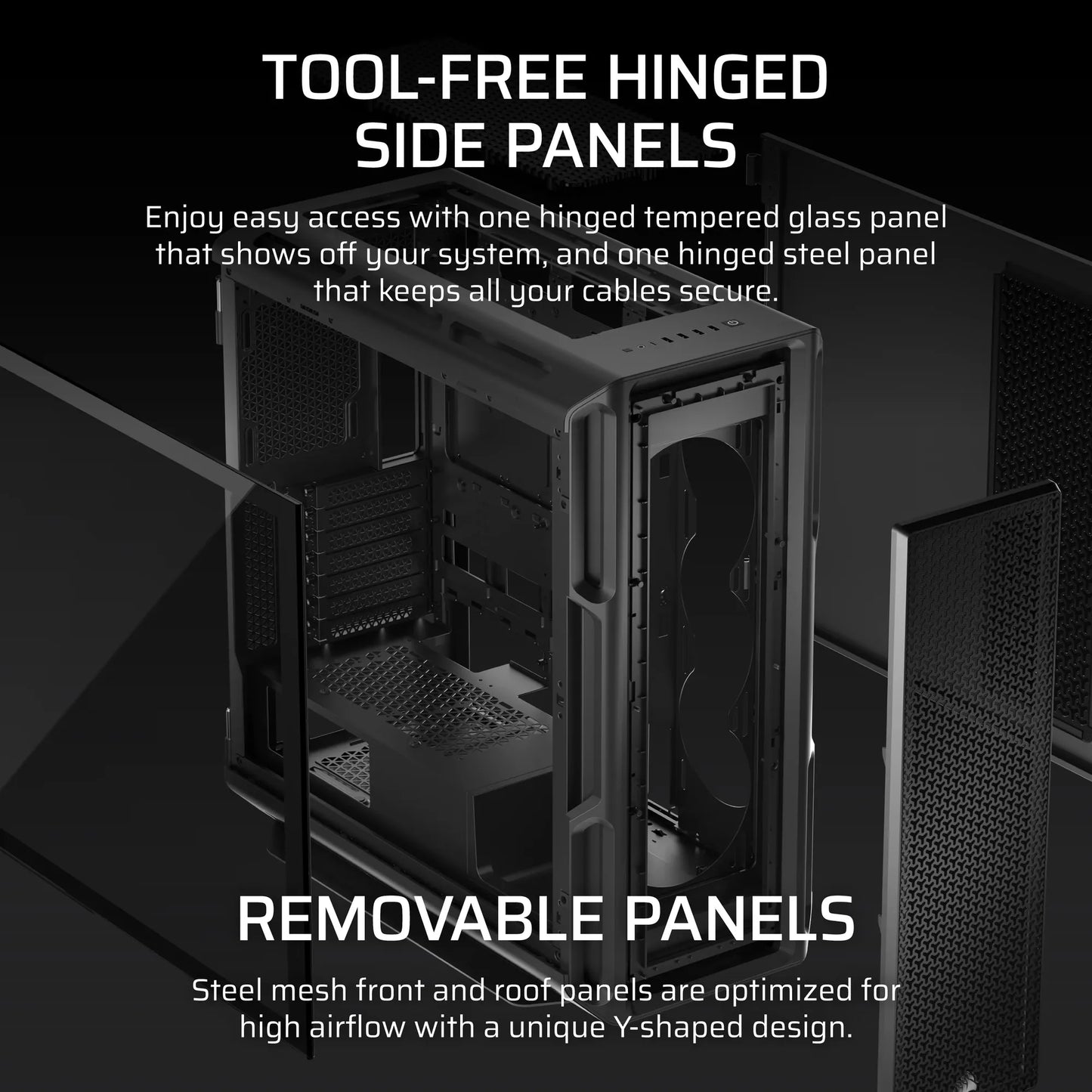 Corsair 5000T Mid-Tower PC Case; Black