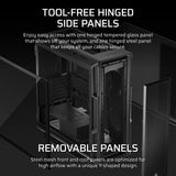 Corsair 5000T Mid-Tower PC Case; Black