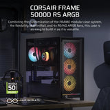 Corsair Frame 5000D RS ARGB Mid-Tower PC Case; 4X RS140 ARGB Fans; 2X 2.5'' ; 1X 3.5'' ; Black. image 2