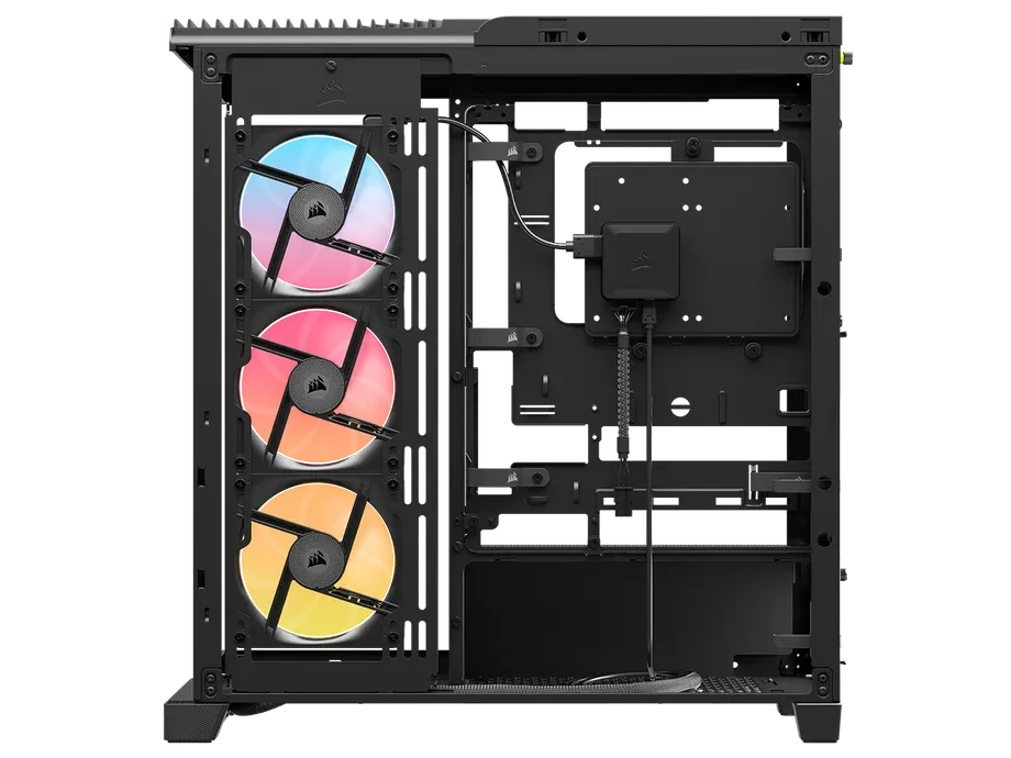 Corsair Frame 4500X Rs-R ARGB Panoramic Glass Mid-Tower PC Case;includes 3X RS120-R ARGB Fans ; 4X 2.5'' ; 2X 3.5'' Black image 2