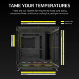 Corsair Air 5400 Rs-R ARGB Triple Chamber Mid-Tower PC Case ; 3X Fans Included; 2X 2.5'' ; 1X 3.5'' Black