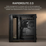 Corsair Air 5400 Rs-R ARGB Triple Chamber Mid-Tower PC Case ; 3X Fans Included; 2X 2.5'' ; 1X 3.5'' Black image 2