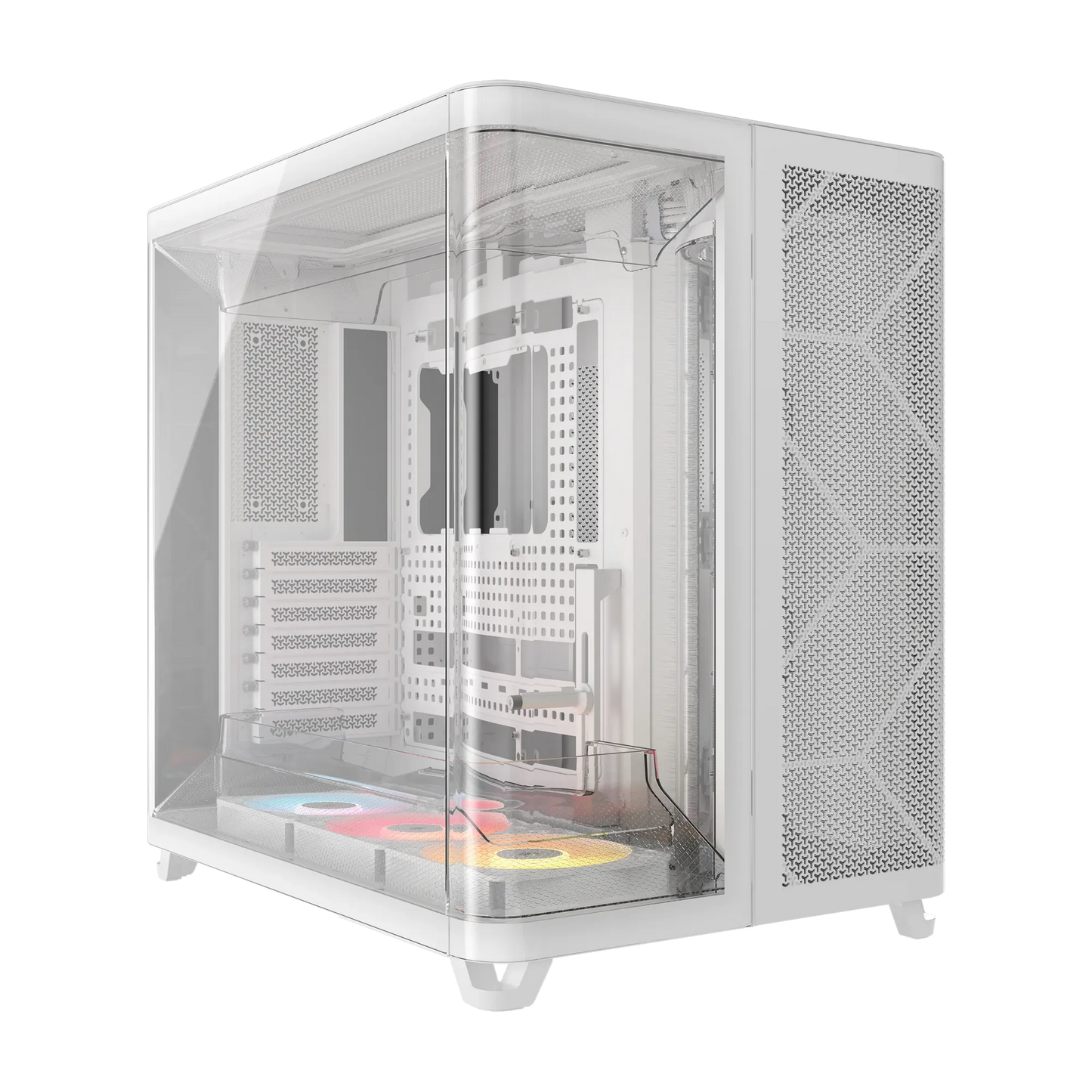 Corsair Air 5400 Rs-R ARGB Triple Chamber Mid-Tower PC Case ; 3X Fans Included; 2X 2.5'' ; 1X 3.5'' White image 3