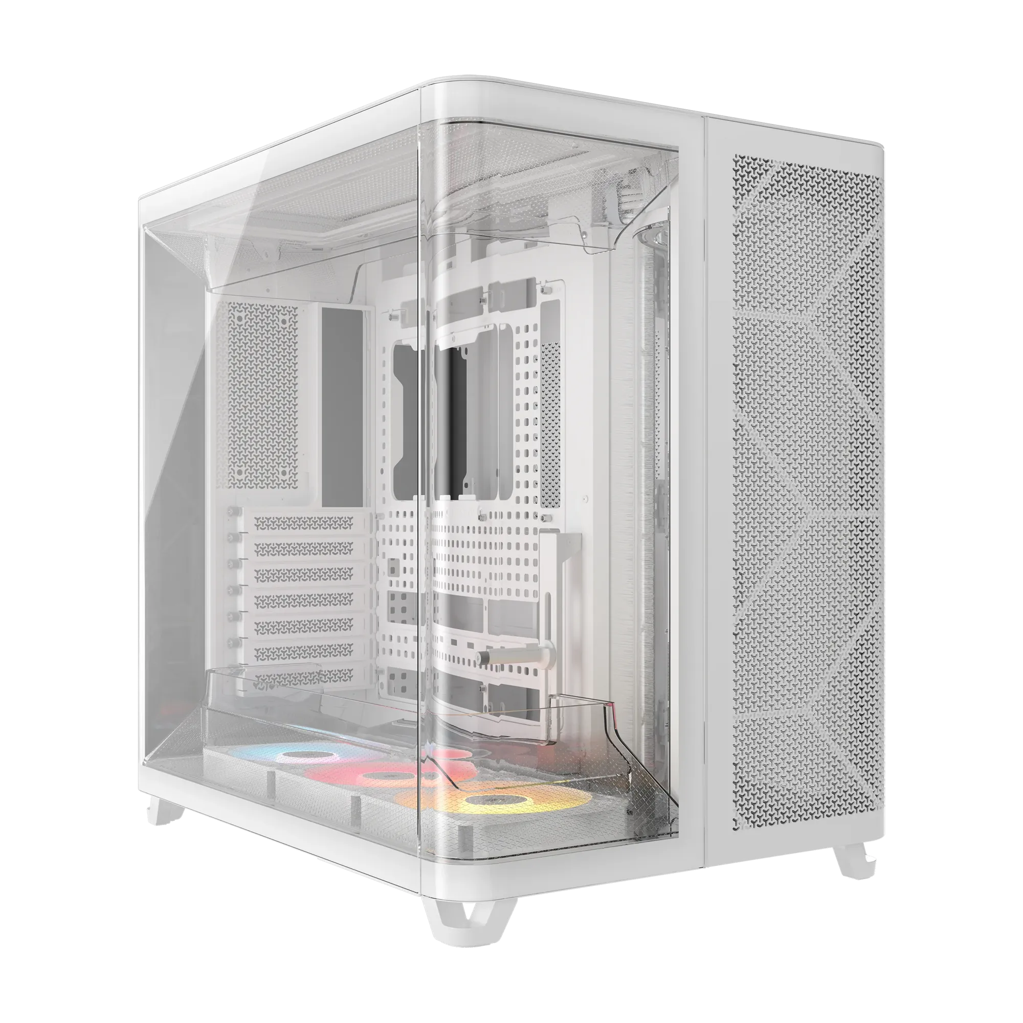 Corsair Air 5400 Rs-R ARGB Triple Chamber Mid-Tower PC Case ; 3X Fans Included; 2X 2.5'' ; 1X 3.5'' White image 3