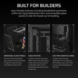 Corsair 3500X Rs-R ARGB Tempered Glass Mid-Tower PC Case; Black image 4