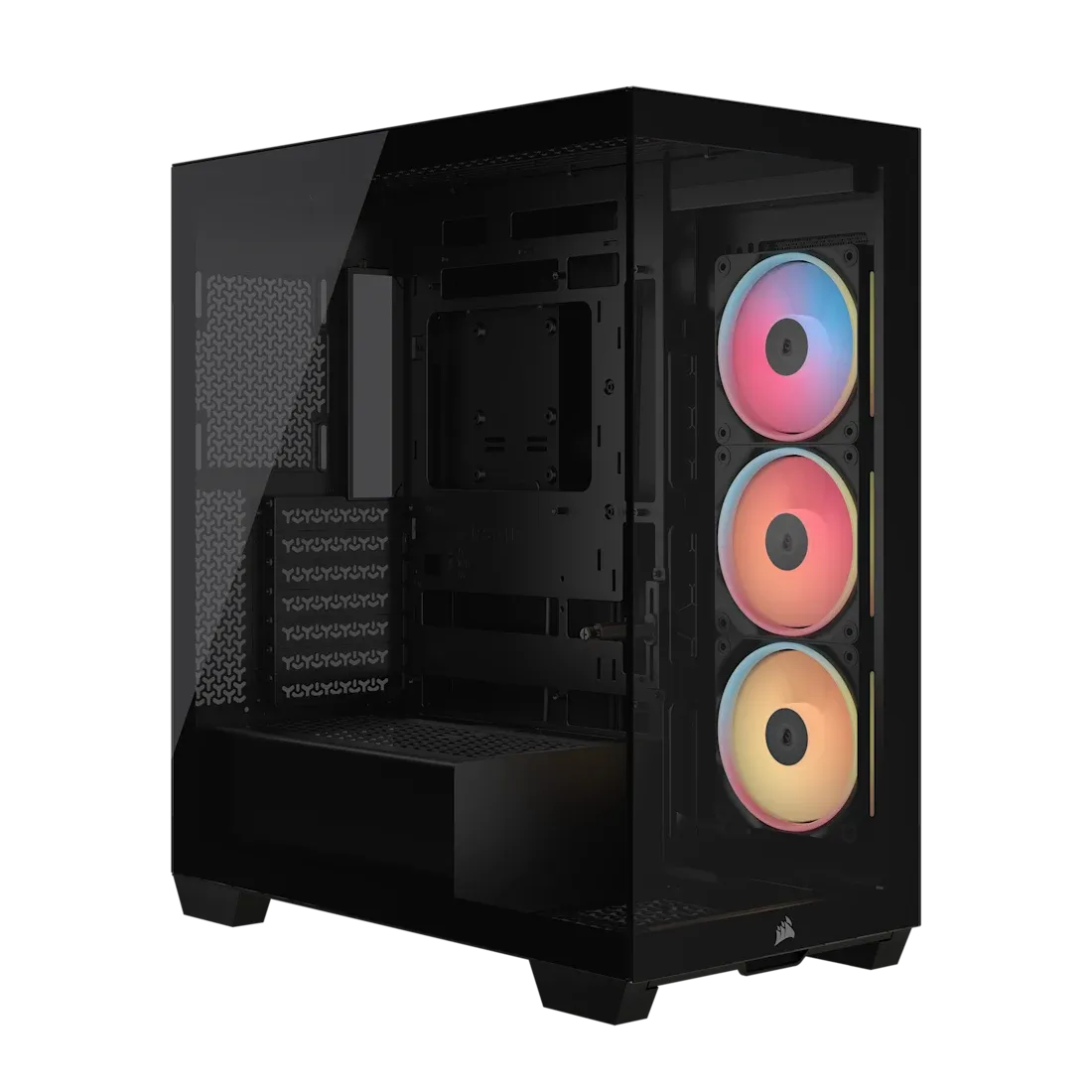 Corsair 3500X Lx-R RGB Icue Link Tempered Glass Mid-Tower PC Case; 3X Fans Included; 2X 2.5'' ; 2X 3.5''; Black
