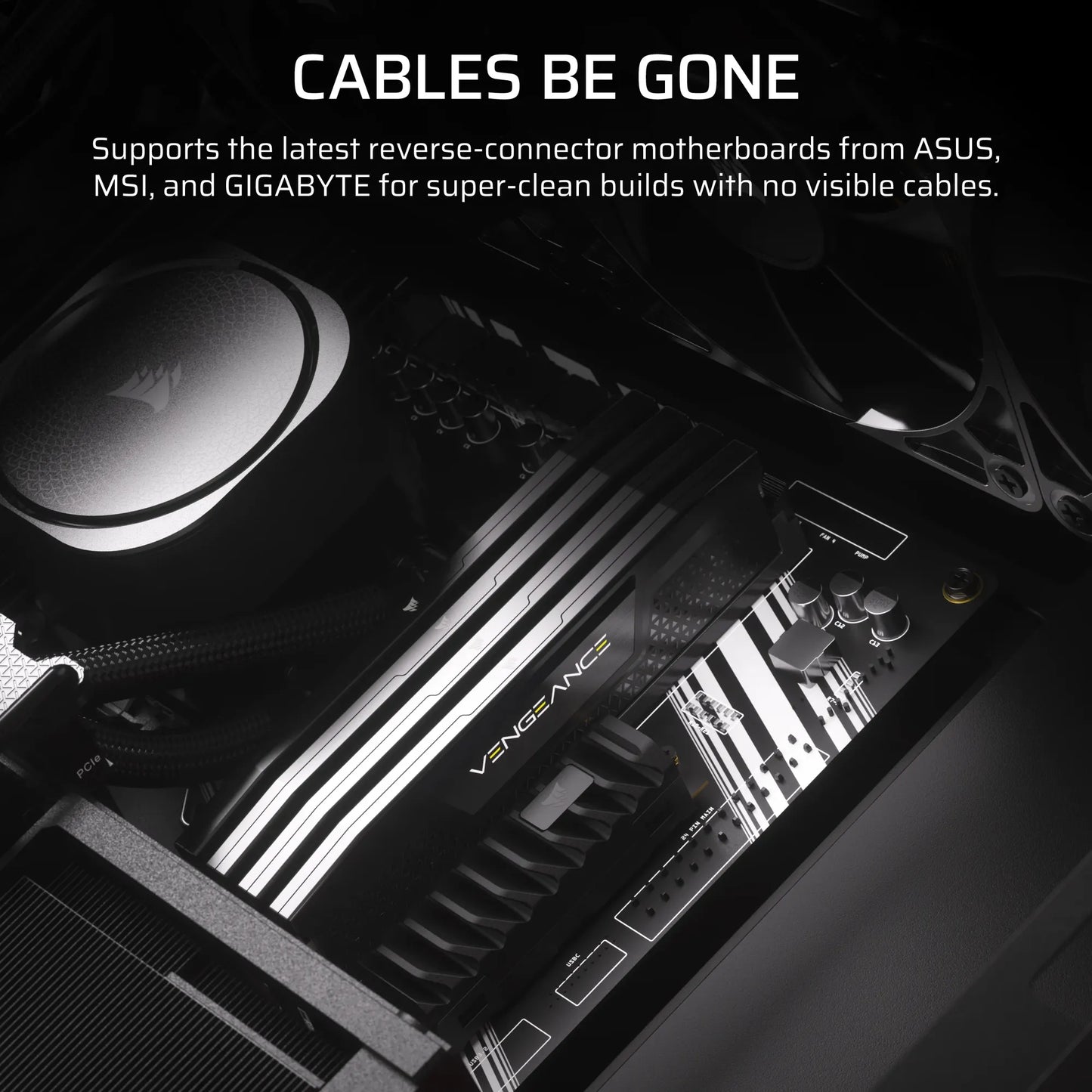 Corsair Frame 4000D Lcd RS ARGB Premium Mid-Tower PC Case; Includes 4X RS120 PWM ARGB Fans; Xeneon Edge; Black. image 2