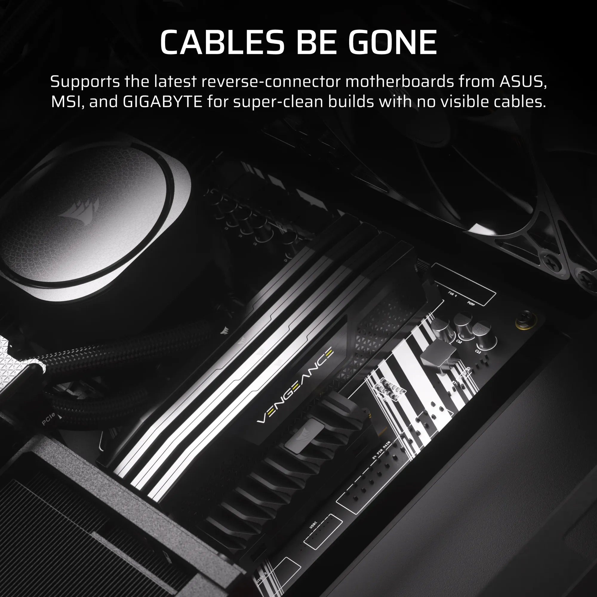 Corsair Frame 4000D Lcd RS ARGB Premium Mid-Tower PC Case; Includes 4X RS120 PWM ARGB Fans; Xeneon Edge; Black. image 2