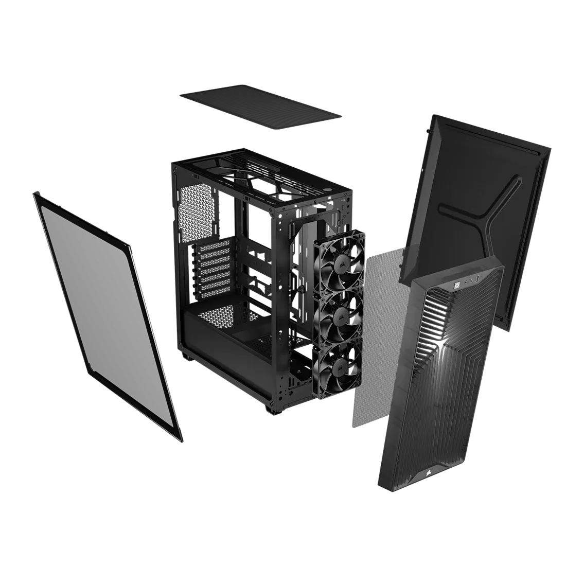 Corsair 3200D RS Mid-Tower PC Case; 3X RS120 Fans Incl Smoke. image 5