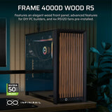 Corsair Frame 4000D RS Wood Modular High Airflow Mid-Tower PC Case; 4X RS Fans; Black & Walnut. image 2