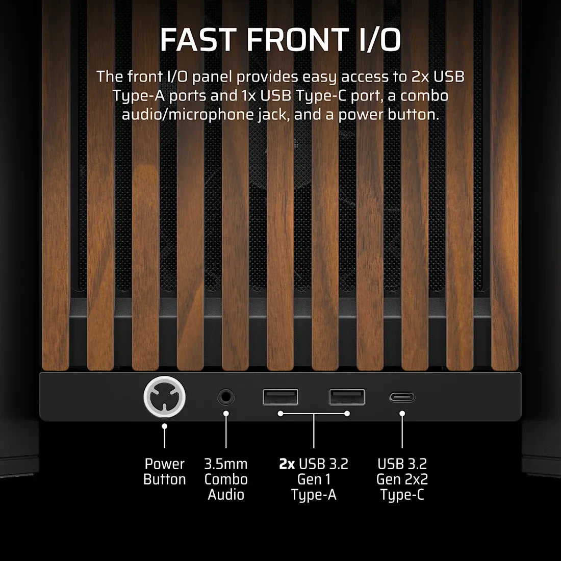 Corsair Frame 4000D RS Wood Modular High Airflow Mid-Tower PC Case; 4X RS Fans; Black & Walnut. image 5