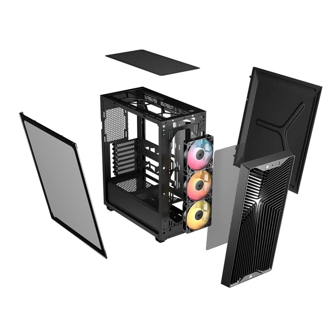 Corsair 3200D RS ARGB Mid-Tower PC Case; 3X RS120 ARGB Fans Incl Smoke. image 2