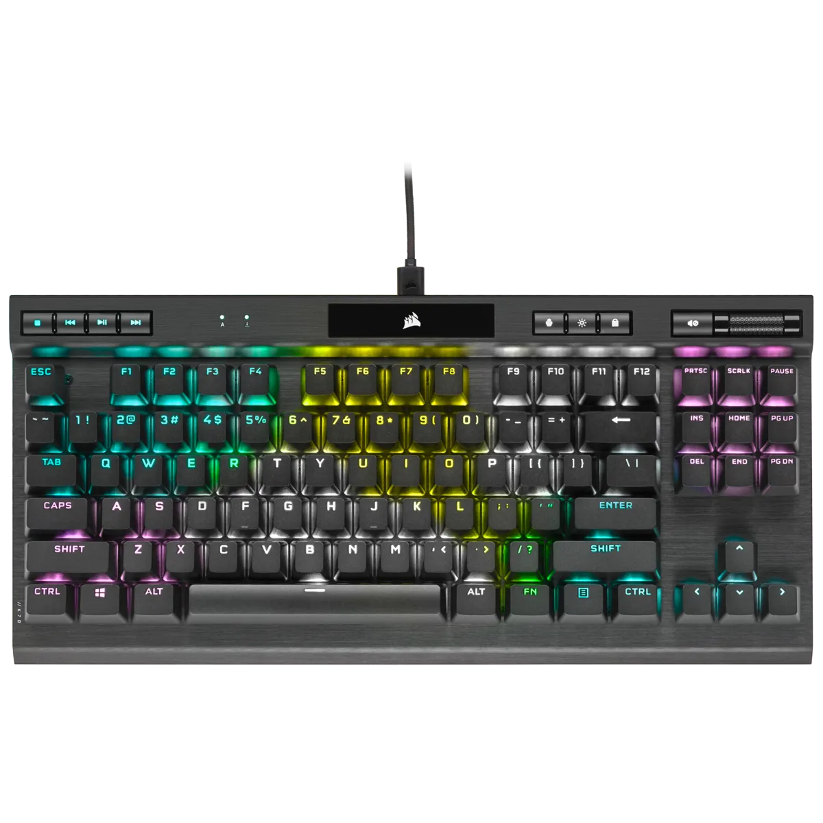 Corsair K70 RGB Tkl Optical-Mechanical Gaming Keyboard; Backlit RGB LED; Corsair Opx Keyswitches; Black image 4