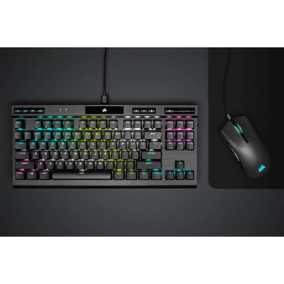 Corsair K70 RGB Tkl Optical-Mechanical Gaming Keyboard; Backlit RGB LED; Corsair Opx Keyswitches; Black image 5