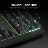 Corsair K55 Core Gaming Keyboard; Backlit Zoned RGB LED; Rubberdome image 3