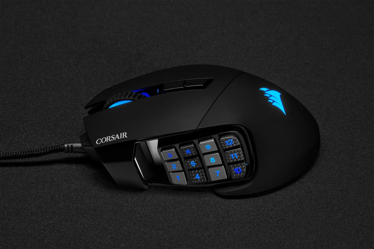 Corsair Scimitar Elite RGB Optical Moba/Mmo Gaming Mouse; 18;000 DP; Black image 3