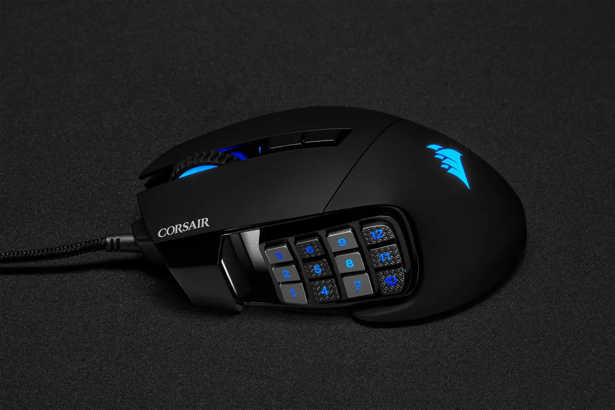 Corsair Scimitar Elite RGB Optical Moba/Mmo Gaming Mouse; 18;000 DP; Black image 4