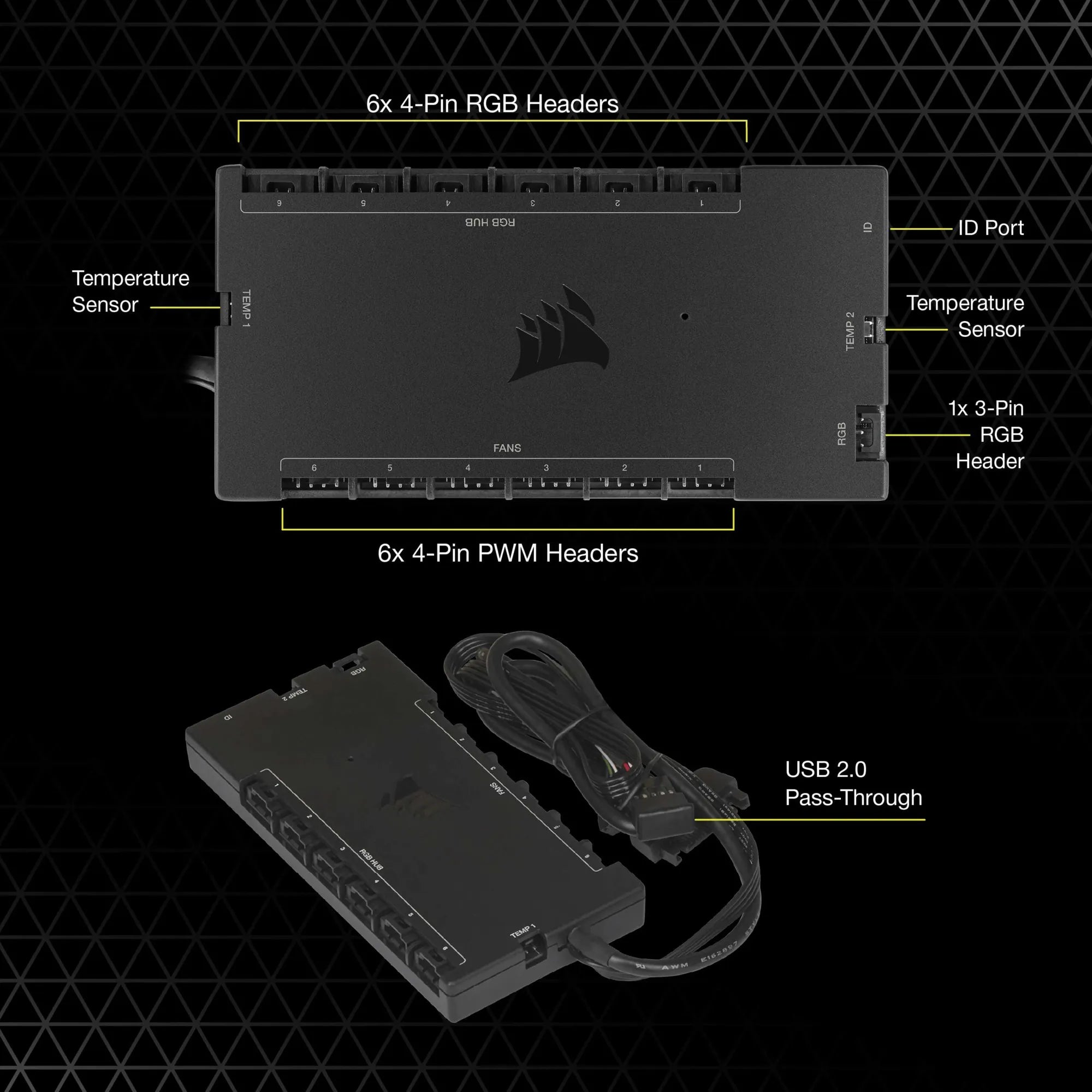 Corsair Icue Commander Core Xt Digital Fan Speed And RGB Lighting Controller. 6X Fan; 6X RGB image 3