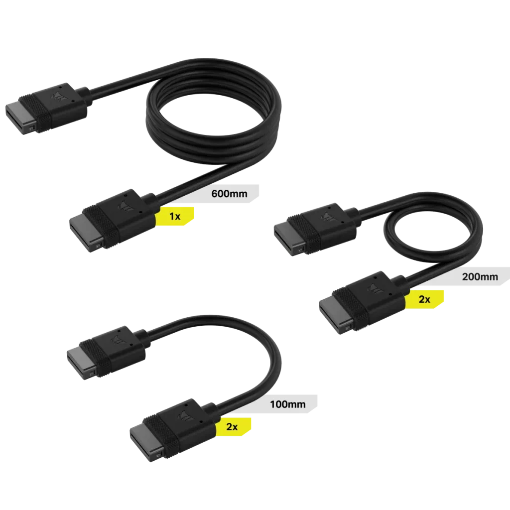 Corsair Icue Link Cable Kit With Straight Connectors; Black image 2