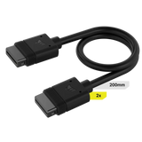 Corsair Icue Link Cable; 2X 200MM With Straight Connectors; Black image 2