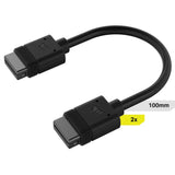 Corsair Corsairicue Link Cable; 2X 100MM With Straight Connectors; Black