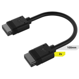 Corsair Corsairicue Link Cable; 2X 100MM With Straight Connectors; Black image 2