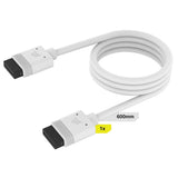 Corsair Icue Link Cable; 1X 600MM With Straight Connectors; White image 5