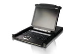 Aten 16-PORT 19'' VGA Lcd Integrated USB/PS2 Combo Kvm With An Extra Console Port And USB Peripheral Support W/(uskb/Spkb)/W/(us image 2
