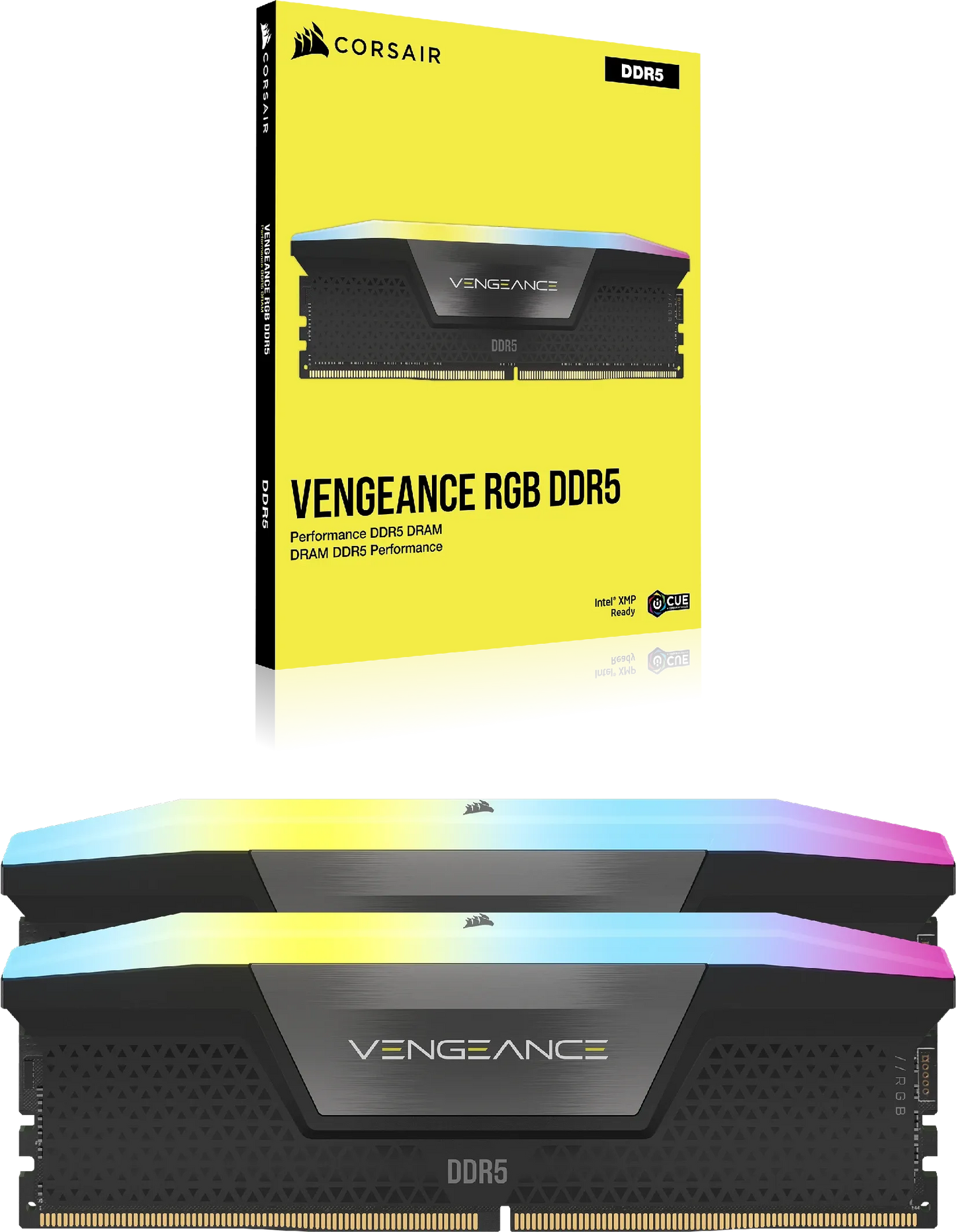 Corsair Vengeance RGB DDR5 16GB (2 X 8GB) DDR5 5200 CL40-40-40-77 1.25V INTEL XMP Black