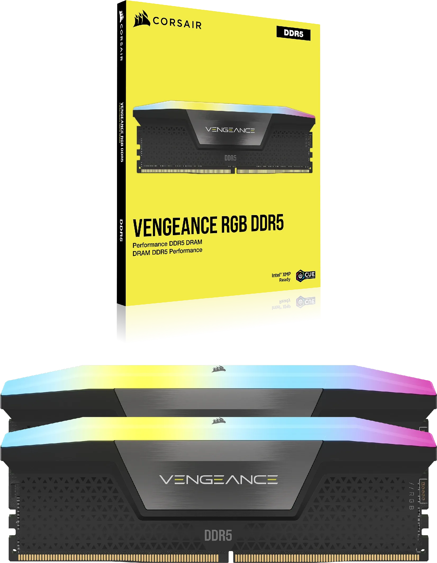 Corsair Vengeance RGB DDR5 16GB (2 X 8GB) DDR5 5200 CL40-40-40-77 1.25V INTEL XMP Black