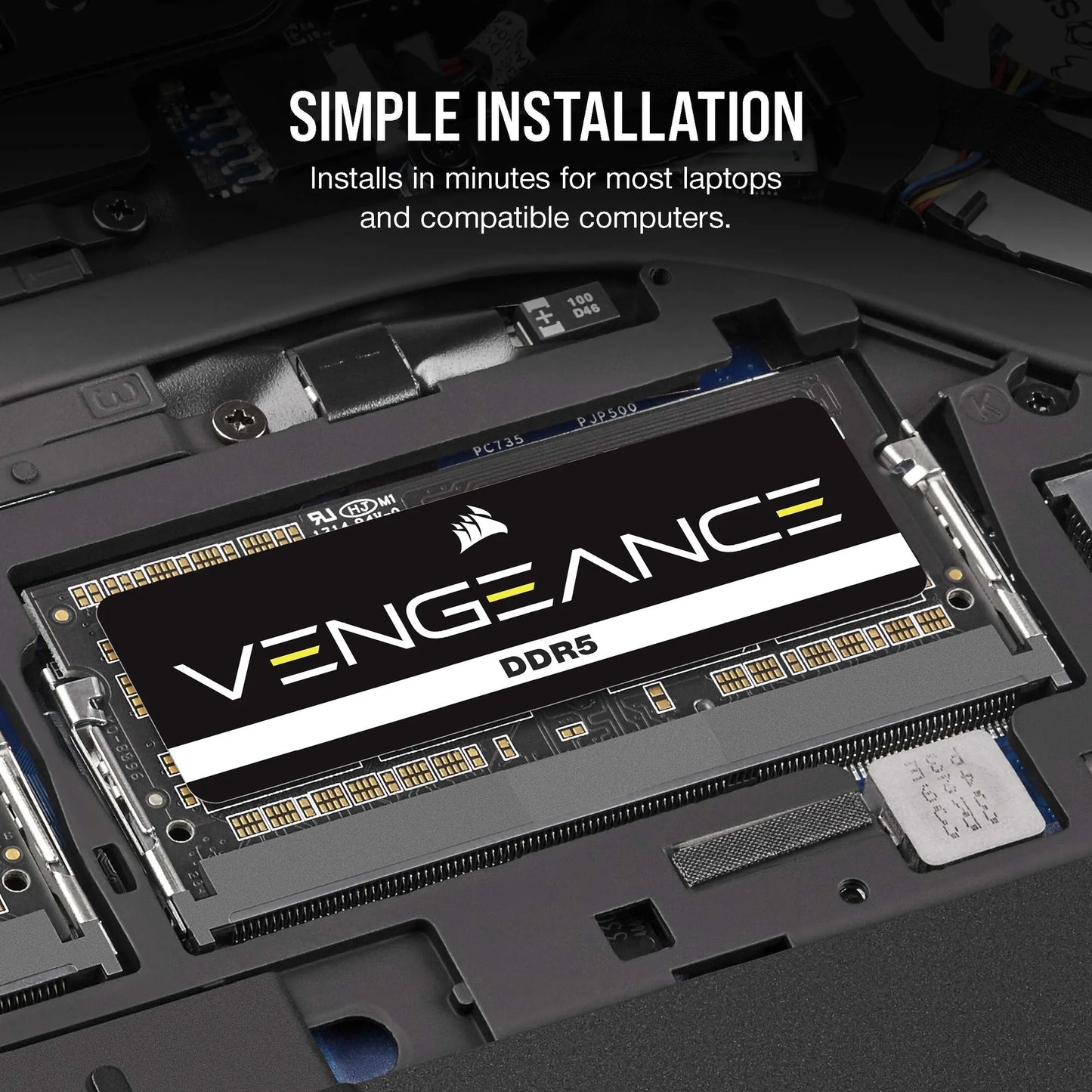 Corsair Vengeance® Series 16GB (1X16GB) DDR5 SODIMM 5600 CL48-48-48-90 1.1V image 4