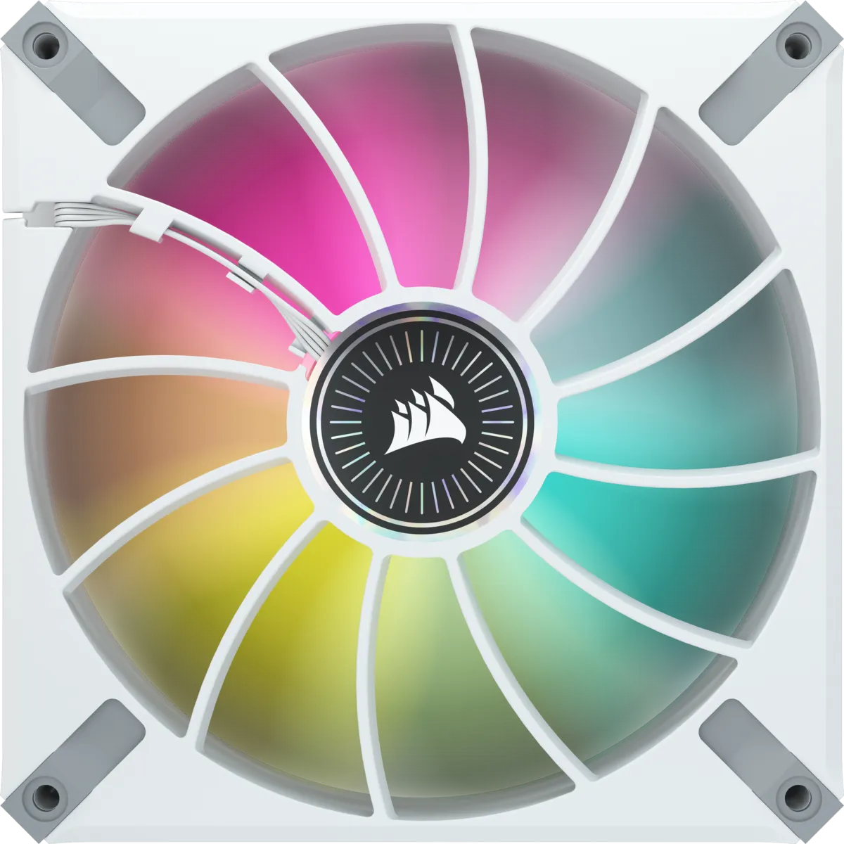 Corsair ML140 140MM PWM 400 2000 Rpm Premium Magnetic Levitation Fan; Dual Pack With Lighting Node Core White image 4