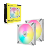 Corsair Af Elite Series; AF140 RGB Elite White; 140MM Fluid Dynamic RGB Fan With Airguide; Dual Pack With Lighting Node Core image 4