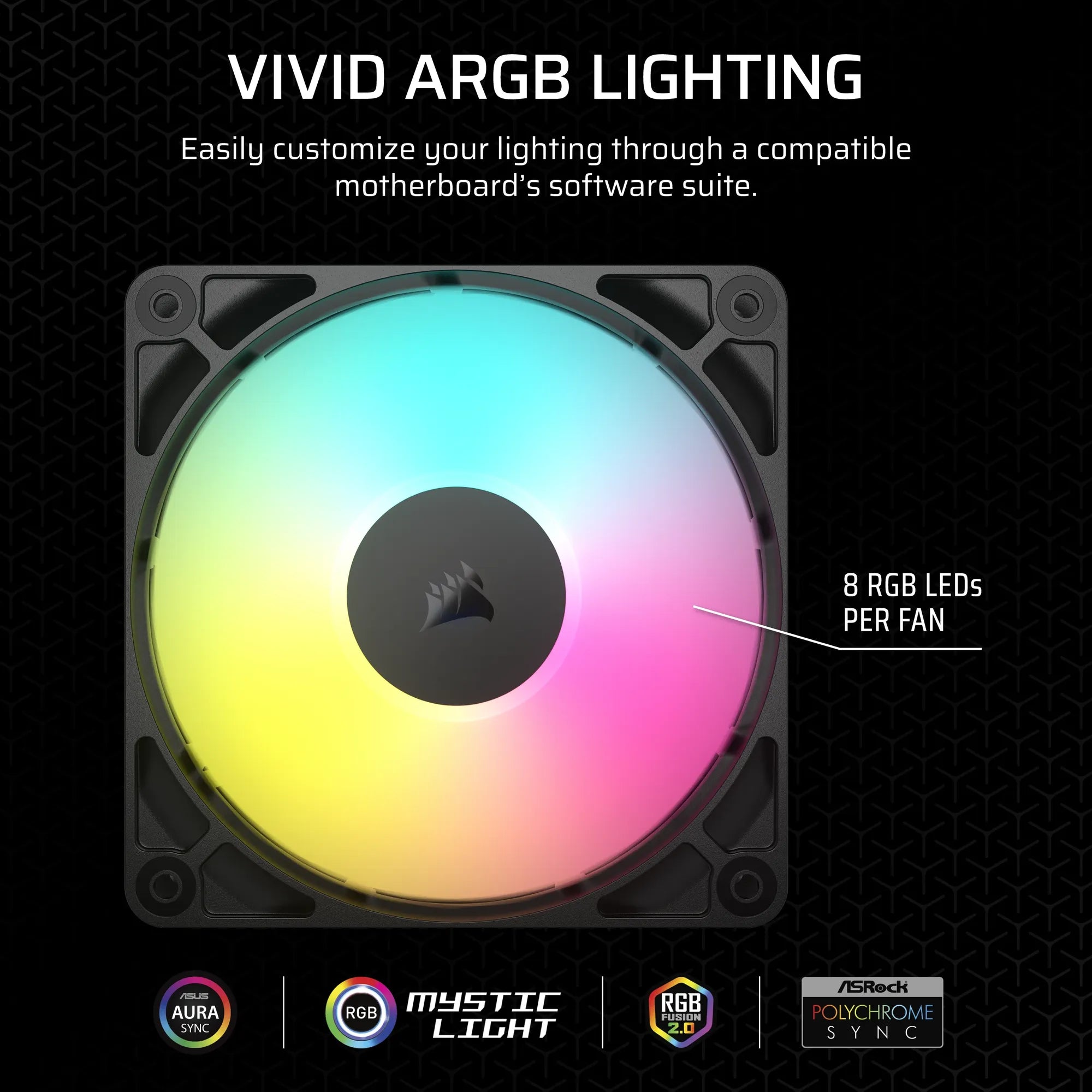 Corsair RS120 ARGB 120MM PWM Fans Triple Pack image 2