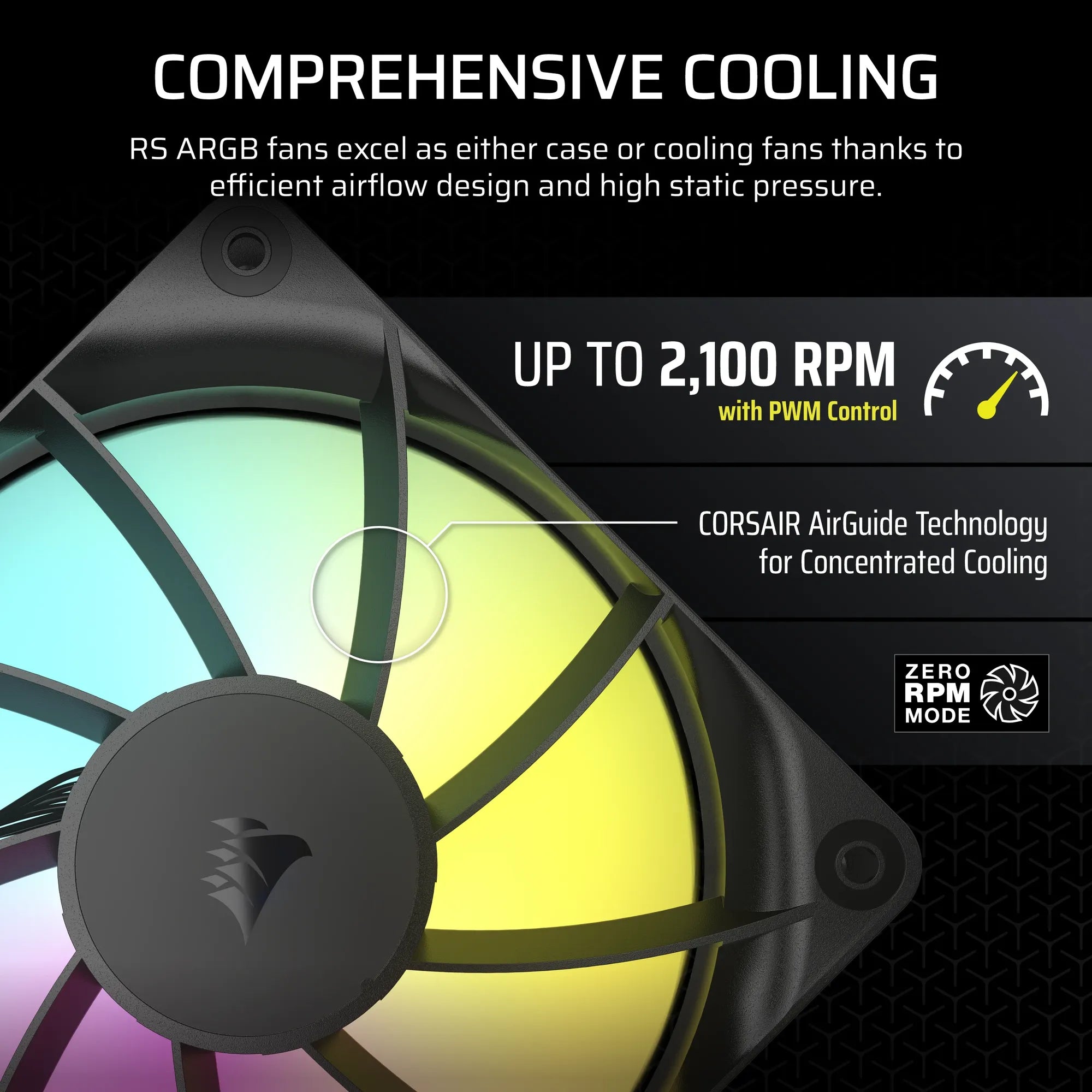 Corsair RS120 ARGB 120MM PWM Fans Triple Pack image 3