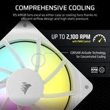 Corsair RS120 ARGB 120MM PWM Fan – White