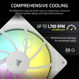 Corsair RS140 ARGB 140MM PWM Fans Dual Pack – White image 3