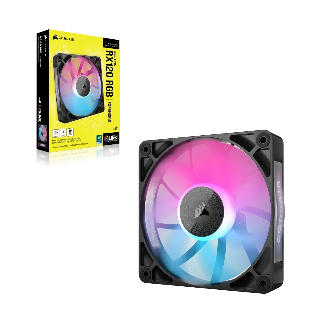 Corsair Rx RGB Series; Icue Link RX120 RGB; 120MM Fan; Single Pack image 2