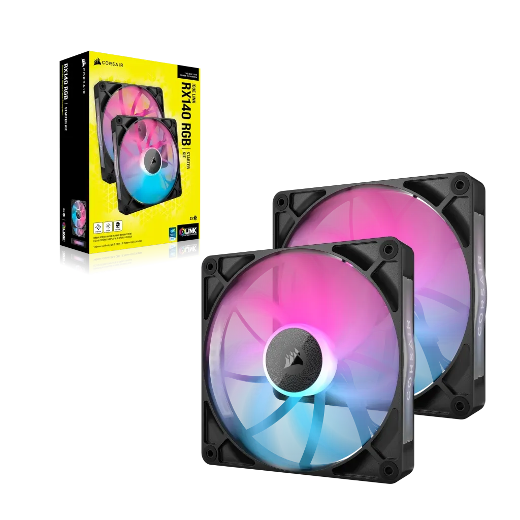 Corsair Rx Series; Icue Link RX140; 140MM Fan; Dual Pack. image 3