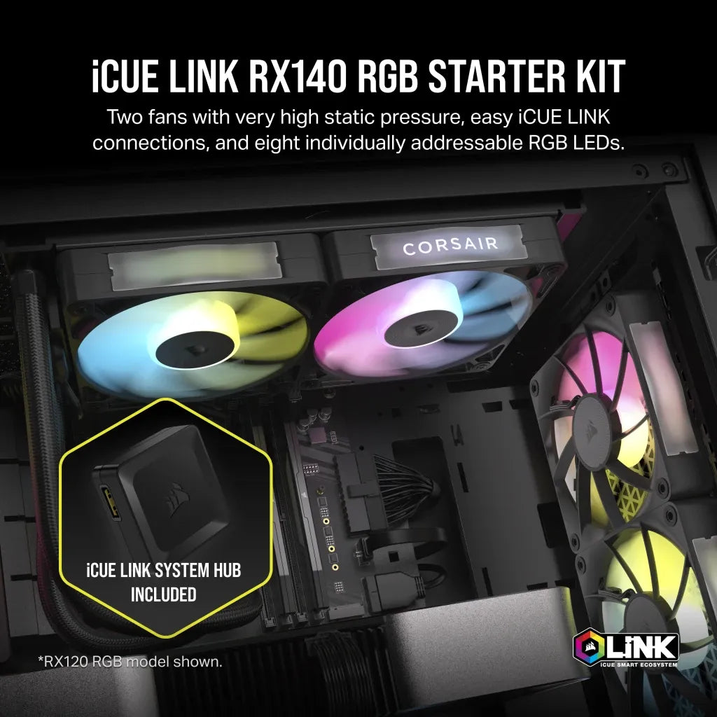 Corsair Rx Series; Icue Link RX140; 140MM Fan; Dual Pack. image 5