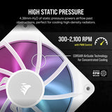 Corsair Rx RGB Series; Icue Link RX120 RGB White; 120MM Fan; Single Pack image 3