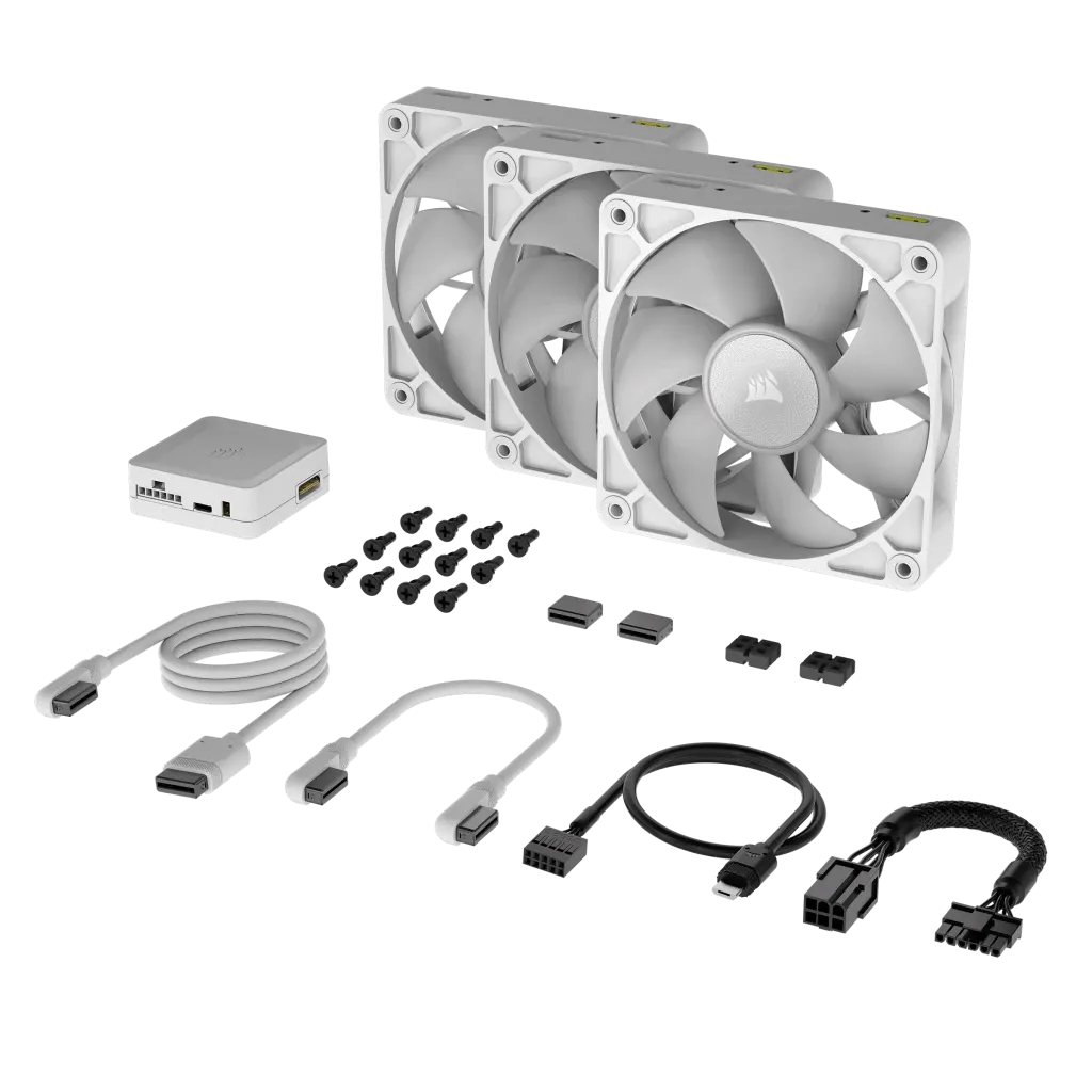 Corsair Rx RGB Series; Icue Link RX120 RGB White; 120MM Fan; Triple Pack image 3