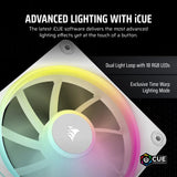 Corsair Lx RGB Series; Icue Link LX120 RGB White; 120MM Fan; Triple Pack image 4