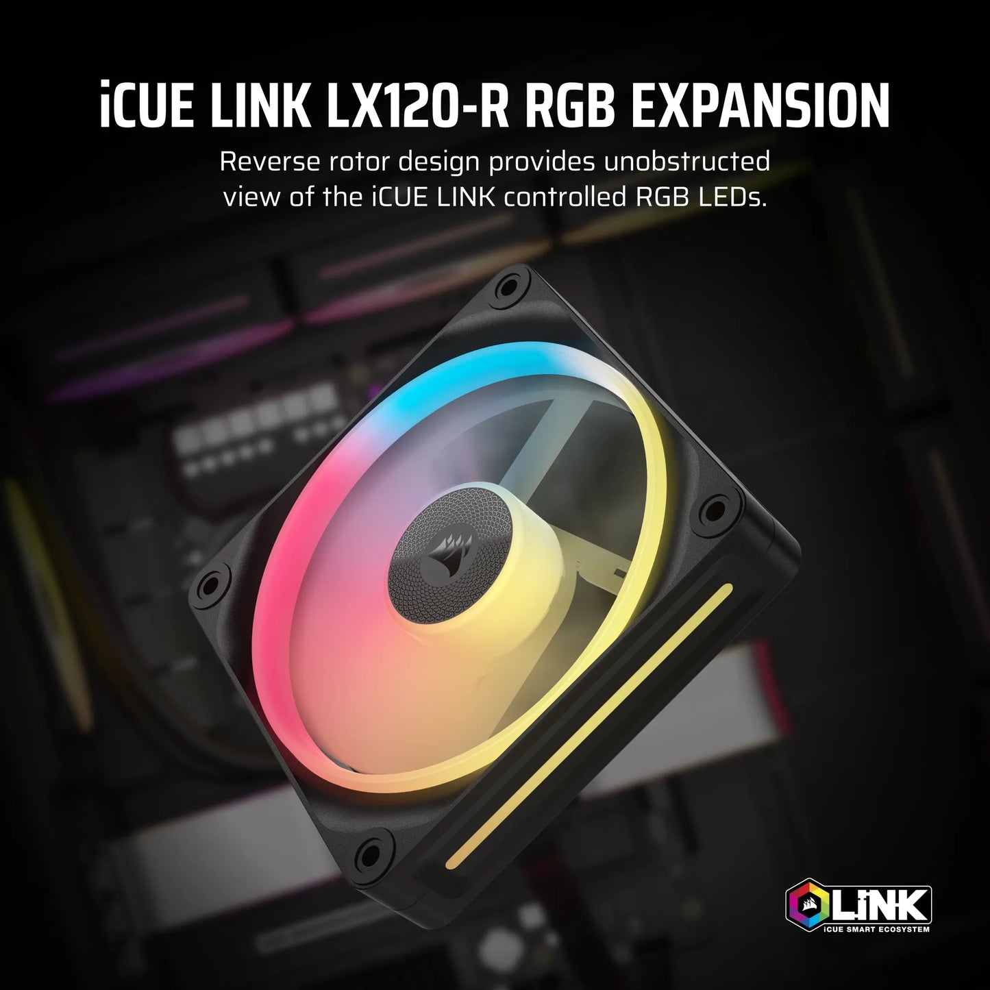 Corsair Lx-R RGB Series; Icue Link LX120-R RGB; 120MM RGB Fan; Single Fan. image 4