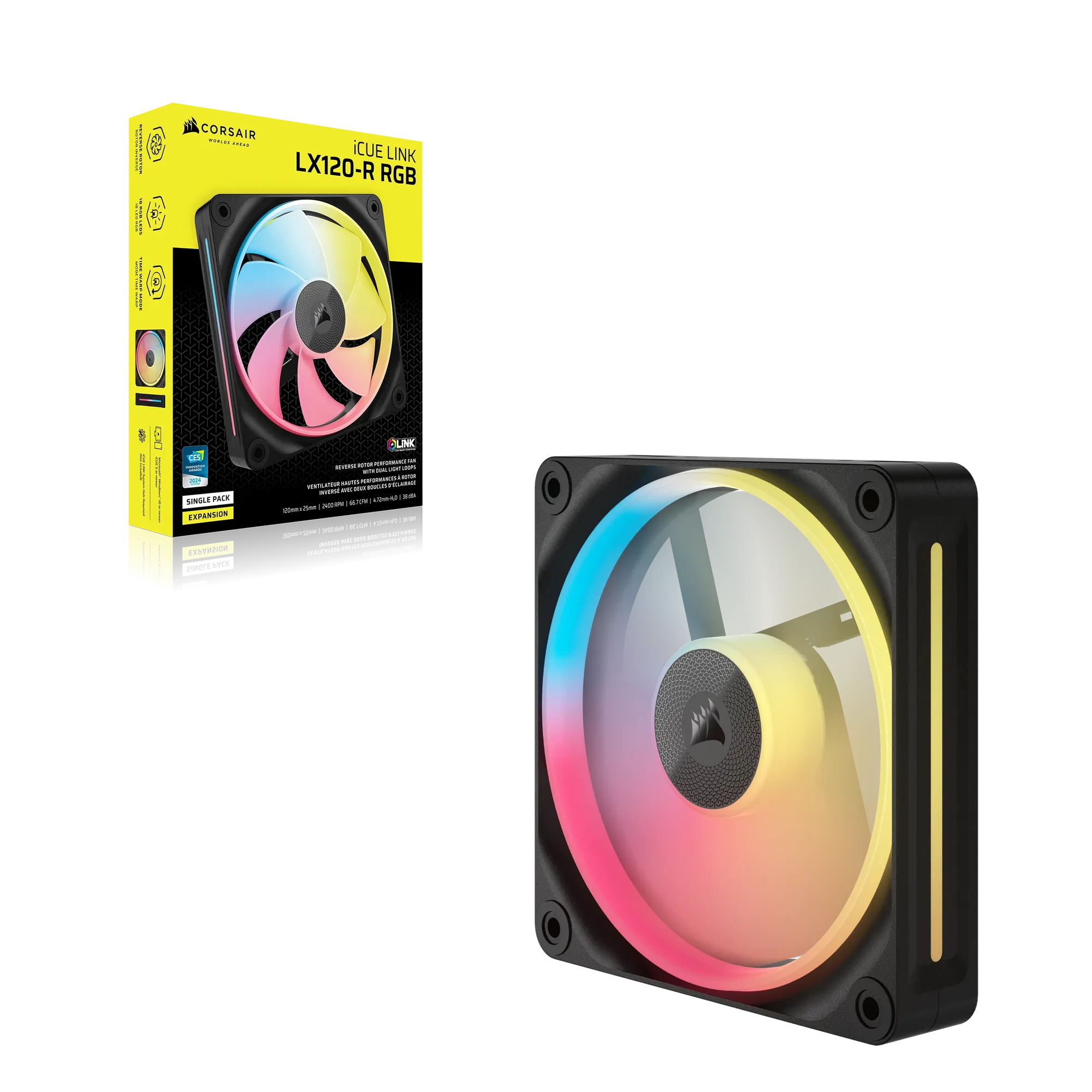Corsair Lx-R RGB Series; Icue Link LX120-R RGB; 120MM RGB Fan; Single Fan. image 5